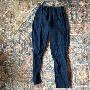 Linenfox Black Chinos Lightweight Tapered Fit